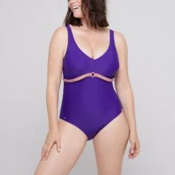 Maillot Une Pièce Sans Armatures Violet MADDELANA 5 Maillot Une Pièce Sans Armatures Violet MADDELANA -Sous Vêtement Boutique BS74416 082 WEB 11